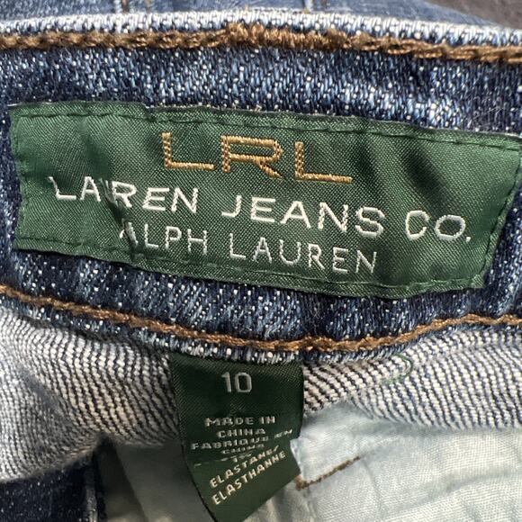 LRL Lauren Ralph Lauren Bootcut Jeans Blue Denim Womens Size 10 - Picture 8 of 13